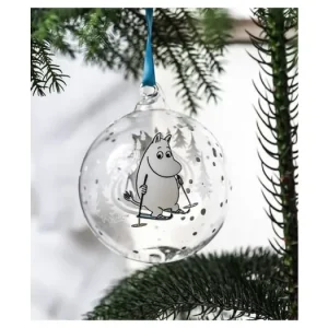 Cenový Hit Sklenená vianočná ozdoba Moomin Ski Trip 9 cm