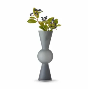 Cenová Bomba Skleněná váza BonBon Grey 23 cm