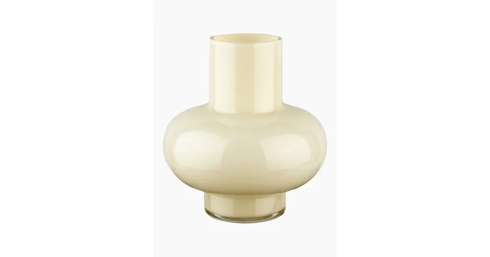 Sleva Skleněná váza Umpu Light Butter Yellow 20 cm
