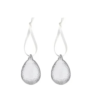 Časově Omezené Sklenené veľkonočné vajíčka Gry Clear - set 2 ks