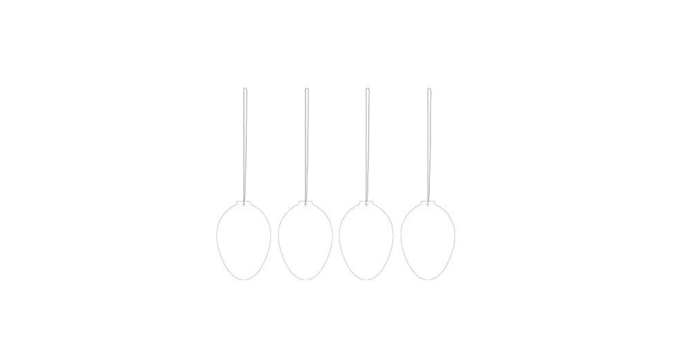 Velikonoční dekorace Deco Egg White - set 4 ks Rychlé Dodání