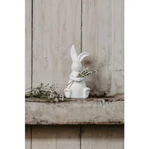 Akce Velikonoční dekorace zajíček Elias White 16 cm