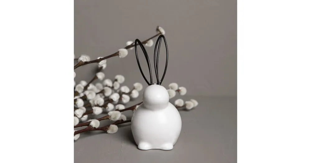 Velikonoční dekorace zajíček Julia White 10 cm Oblíbený
