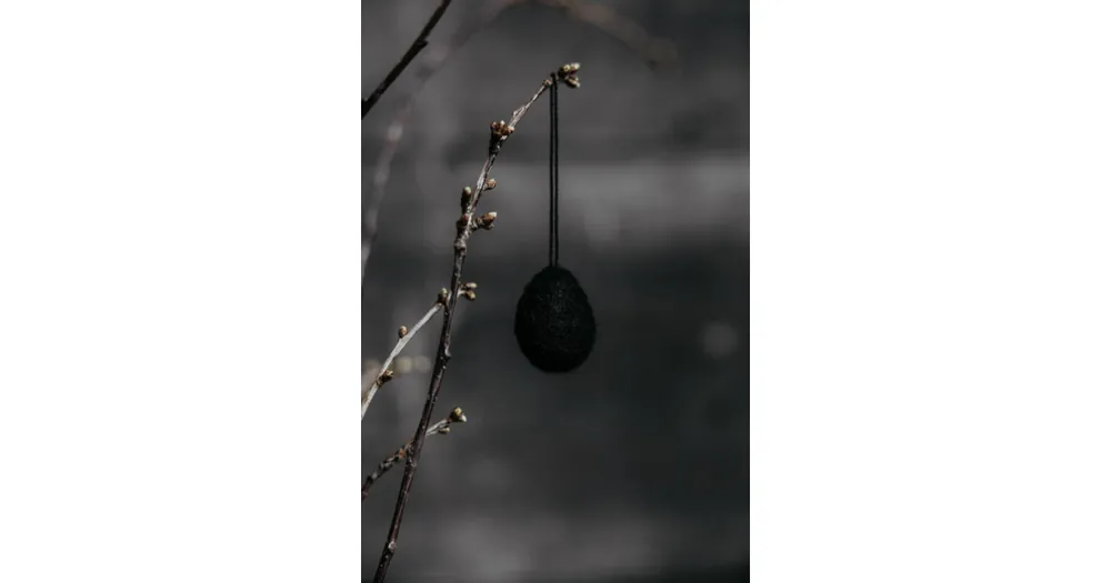 Velikonoční vajíčko Ullas Black 3 cm Víkendová Akce