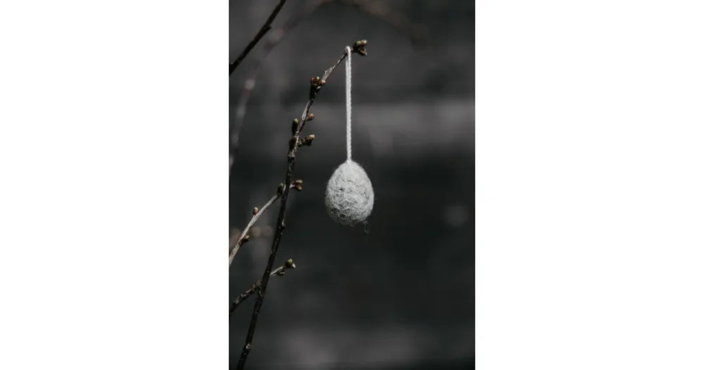 Super Cena Velikonoční vajíčko Ullas Light Grey 3 cm