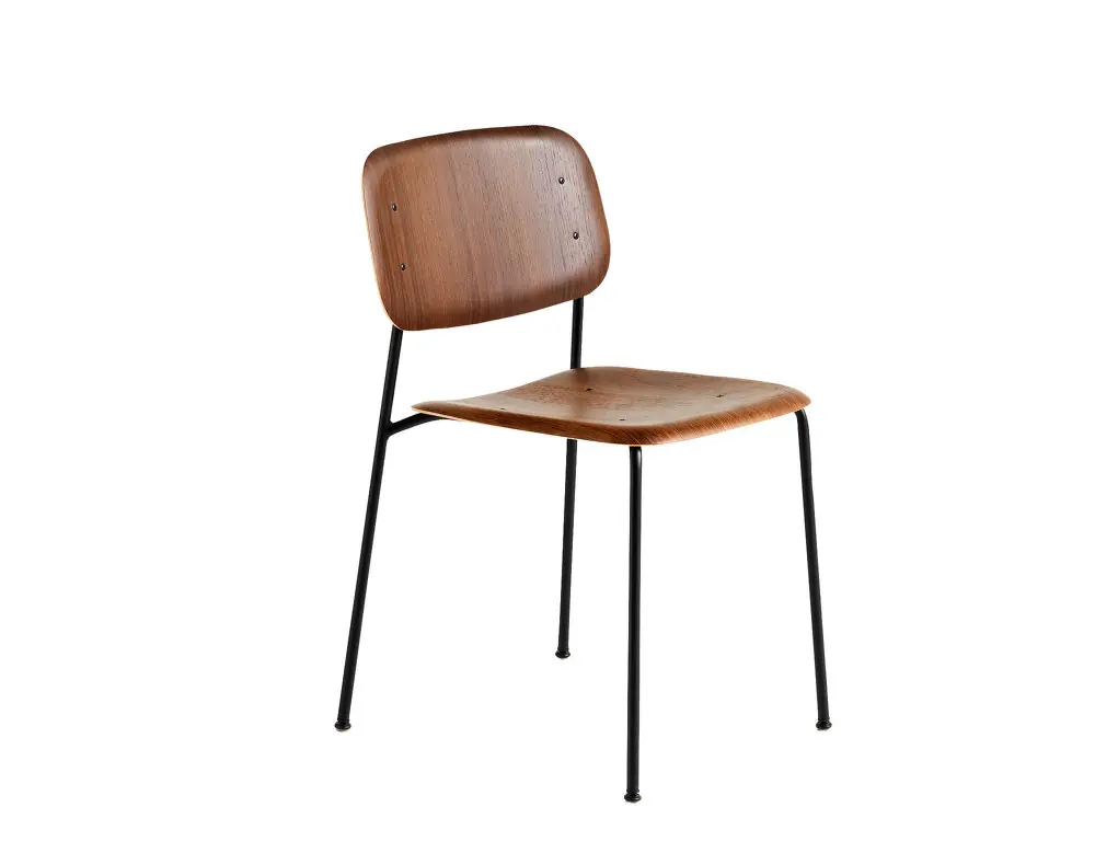 Must-Have Židle Soft Edge 40, smoked oak/black powder coated steel