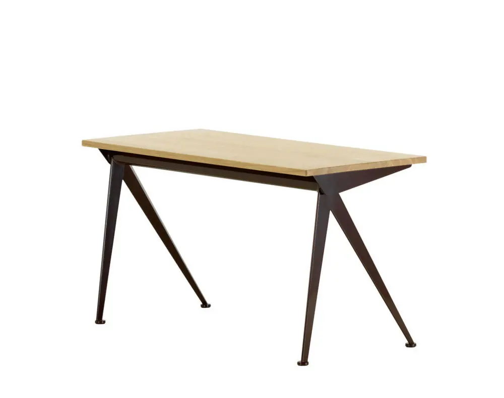 Stůl Compas Direction, solid natural oak top table/deep black base Autentický