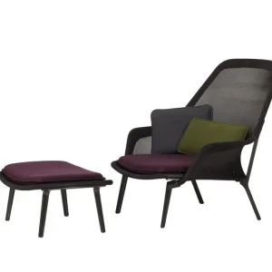 Křeslo Slow & Ottoman, black/coated Jen Po Omezenou Doba