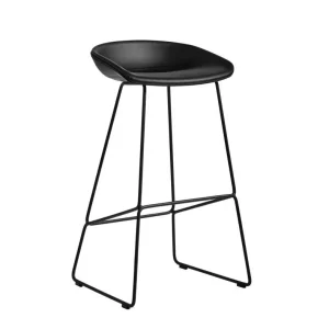 Barová stolička AAS 39 High Black Powder Coated Steel, Sierra leather SI1001 Akční Cena