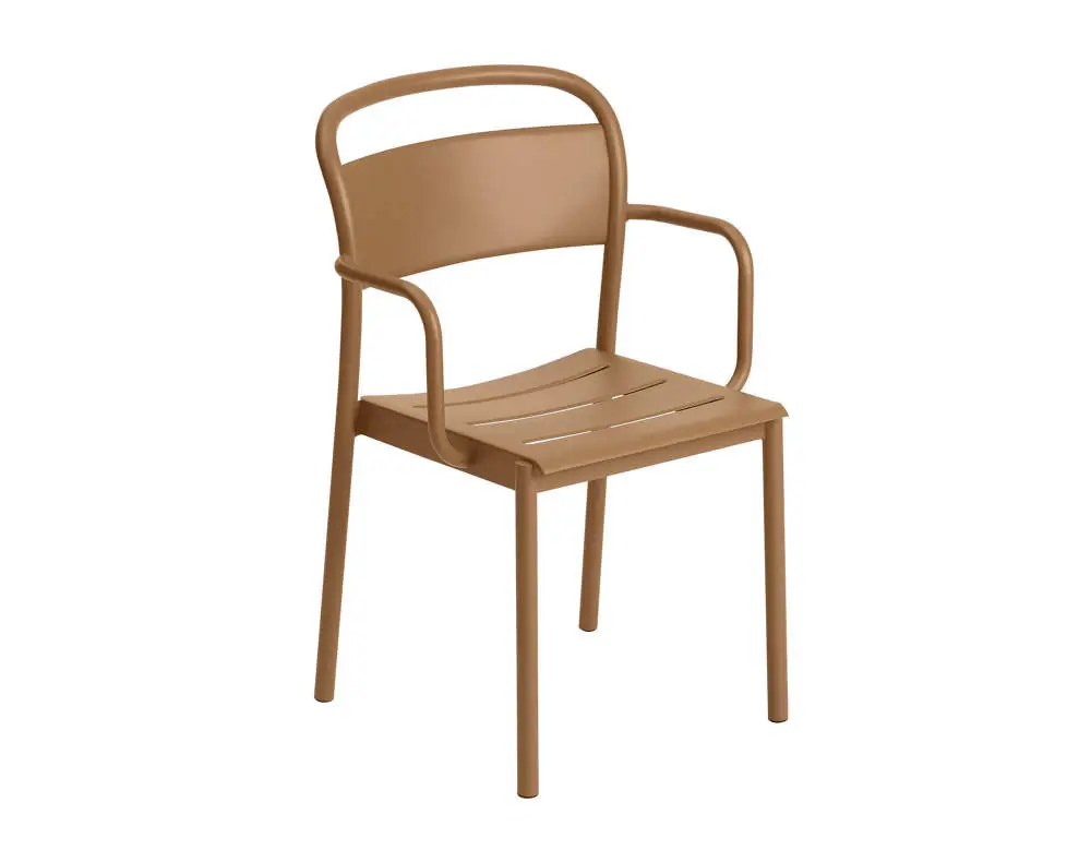 Pouze Dnes Židle Linear Steel Armchair, burnt orange