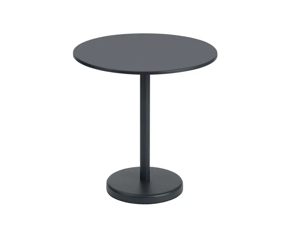 Finální Výprodej Stolek Linear Steel Café Table Ø70, black