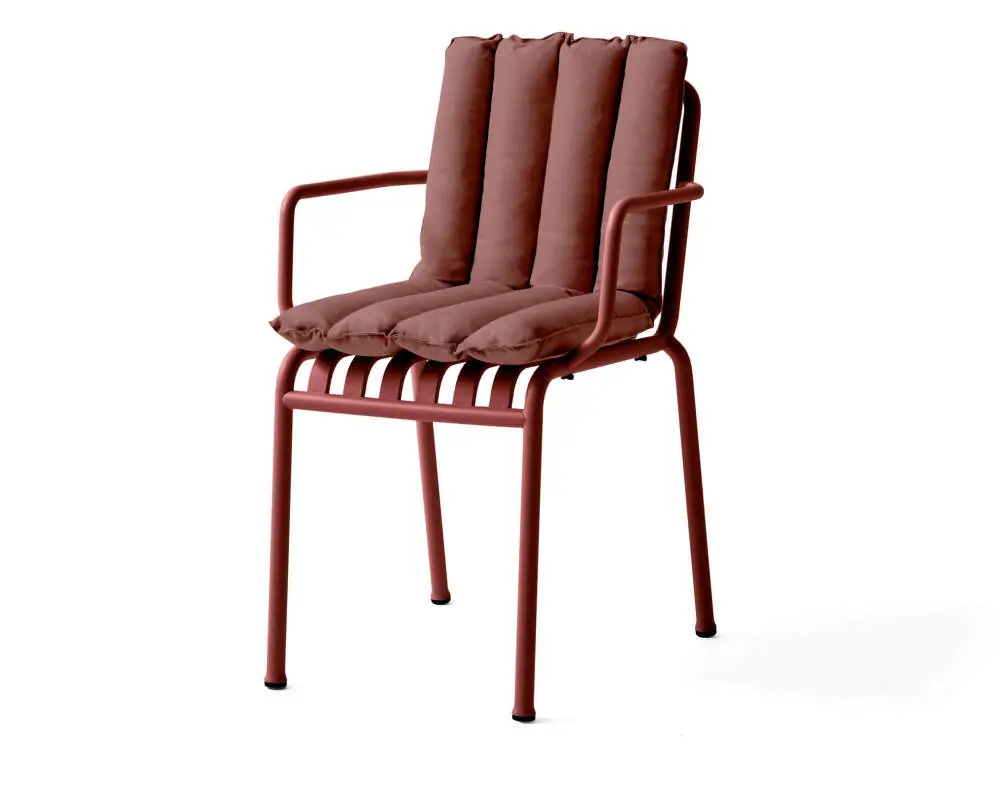 Prošívaný podsedák Palissade Chair and Armchair Soft Quilted Cushion, iron red Ověřený