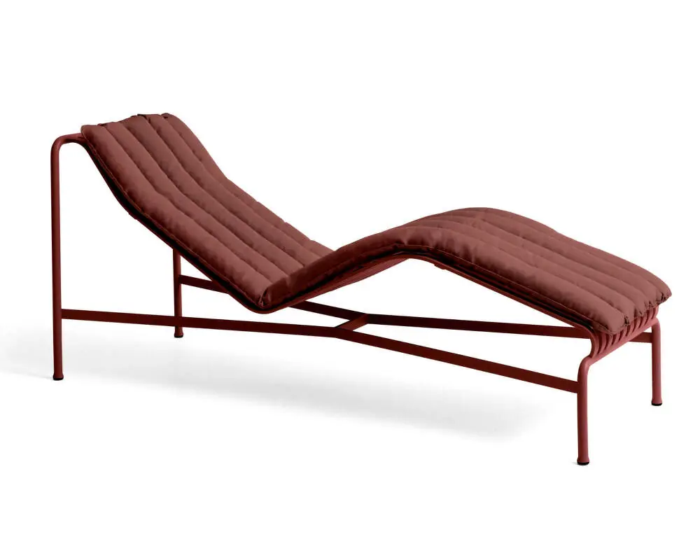 Sleva Polstrování Palissade Chaise Longue Soft Quilted Cushion, iron red
