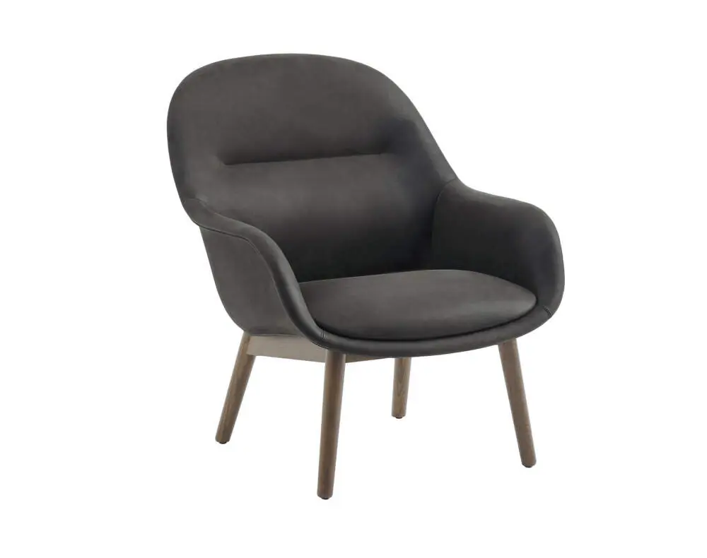 Křeslo Fiber Lounge Armchair Wood, grey/dark oak Nová Kolekce