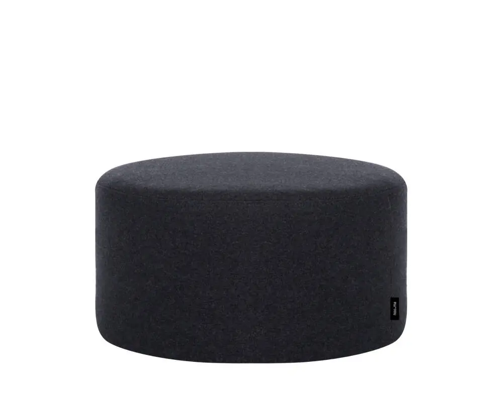 Oblíbený Pouf Folk Low, black tie wool