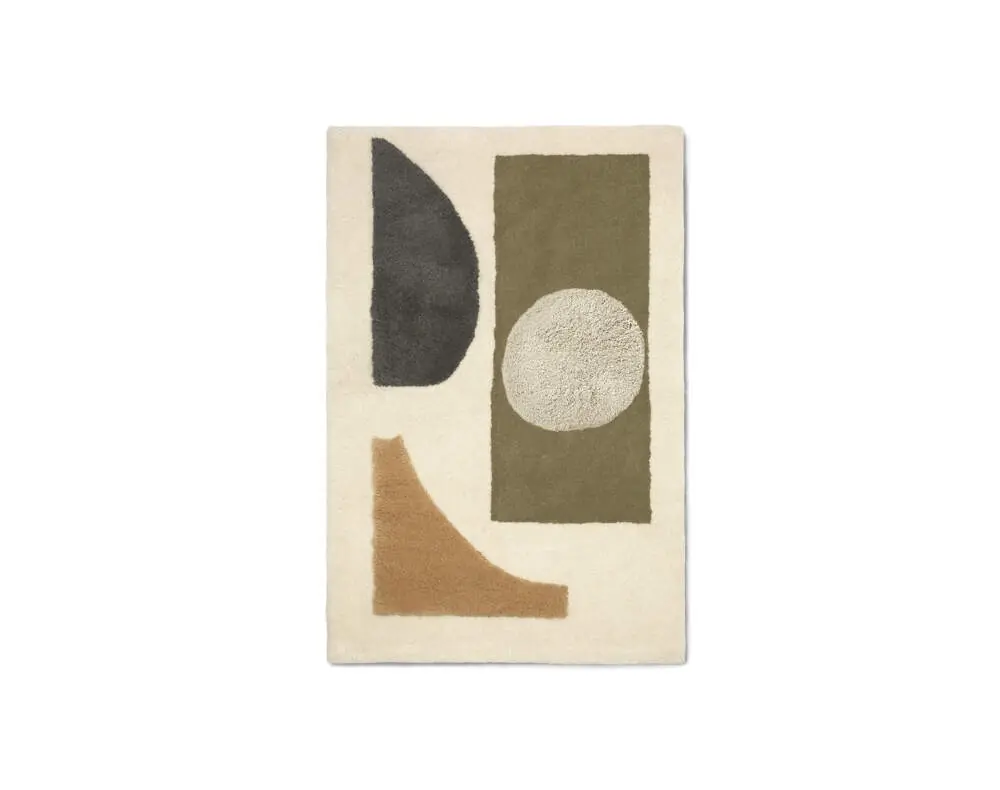 Novinka Koberec Bloco Tufted Rug Small, green/off-white