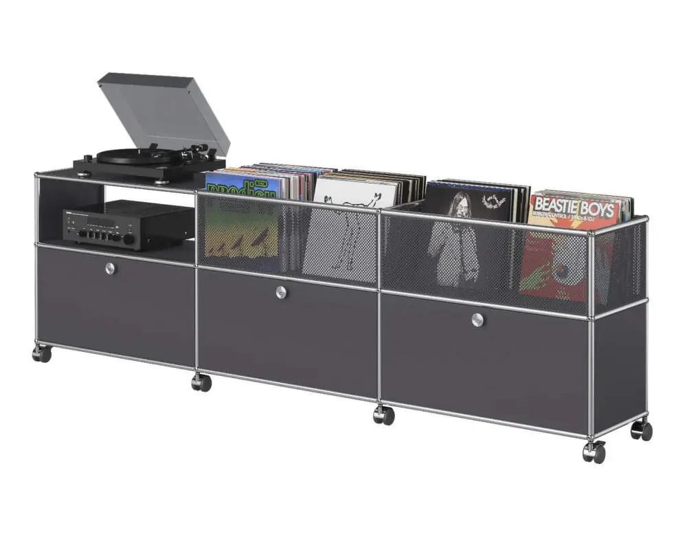 Jen Po Omezenou Doba Hi-fi policová sestava na kolečkách USM Haller LB59, anthracite
