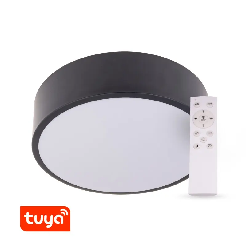 SMART Tuya LED svítidlo RENDO 48W CCT kulaté černé Sezónní Sleva