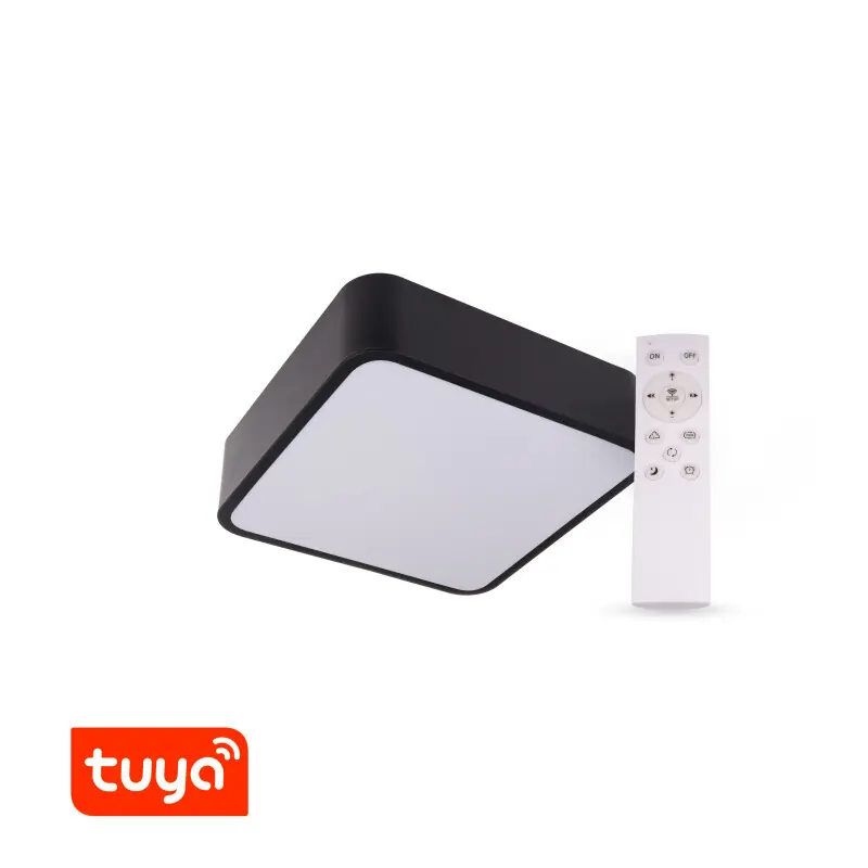 SMART Tuya LED svítidlo RENDO 24W CCT hranaté černé Hit Sezóny