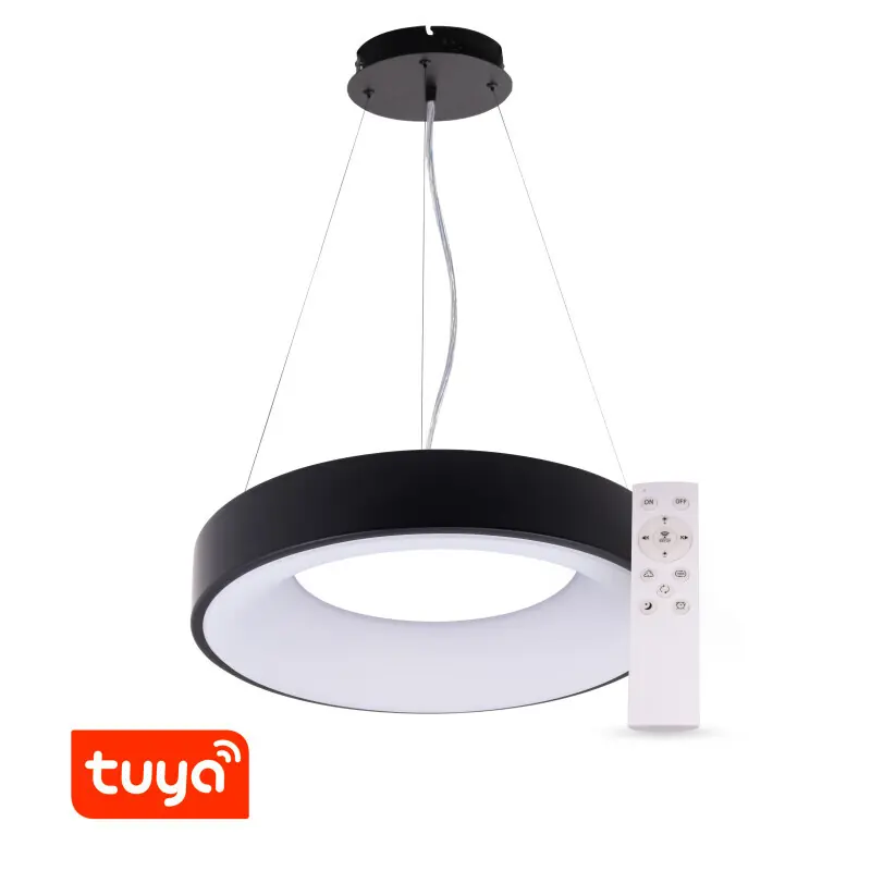 SMART Tuya závěsné ZULU 60W CCT kulaté černé Oblíbený