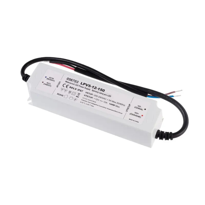 Finální Výprodej LED zdroj 12V 150W LPV5-12-150 Záruka 5 let