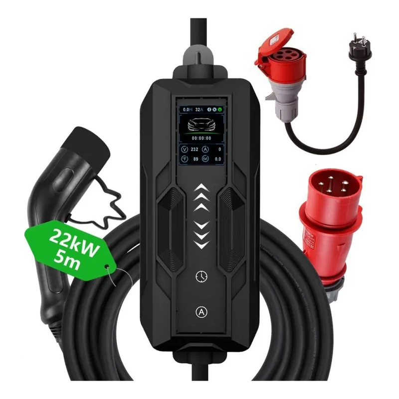 Zlevněný Immax - Cestovní nabíjecí stanice EV pro elektromobily AC Type 2 32A/380V 22kW + zástrčka 230V 5m Wi-Fi Tuya