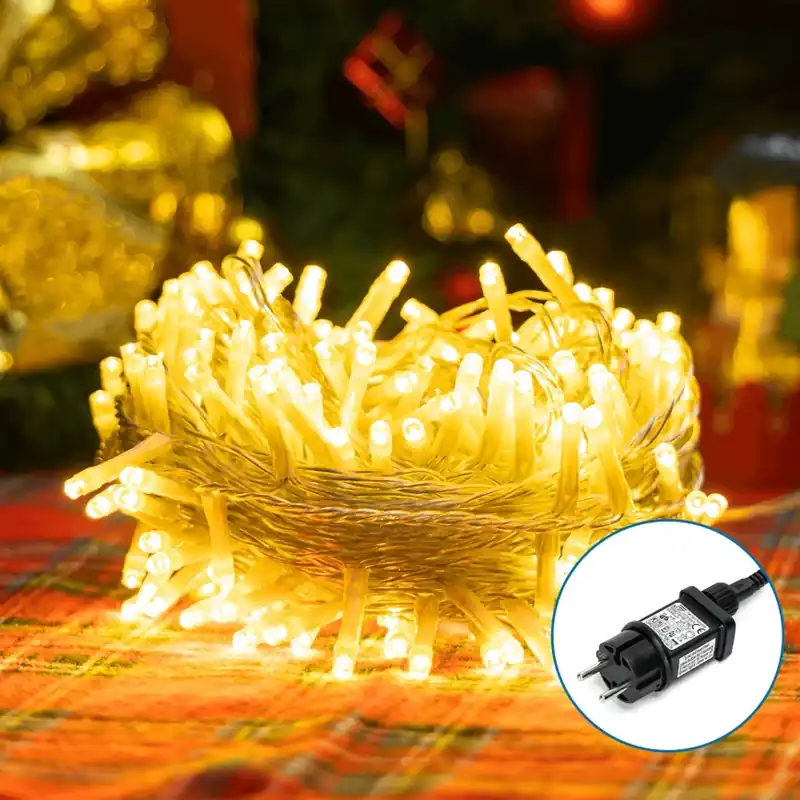 Nejlepší Cena Aigostar - LED Venkovní vánoční řetěz 150xLED/8 funkcí 18m IP44 teplá bílá