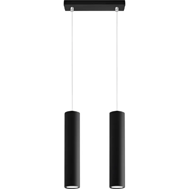 Lustr na lanku KARADON 2xGU10/30W/230V černá Expresní Doručení