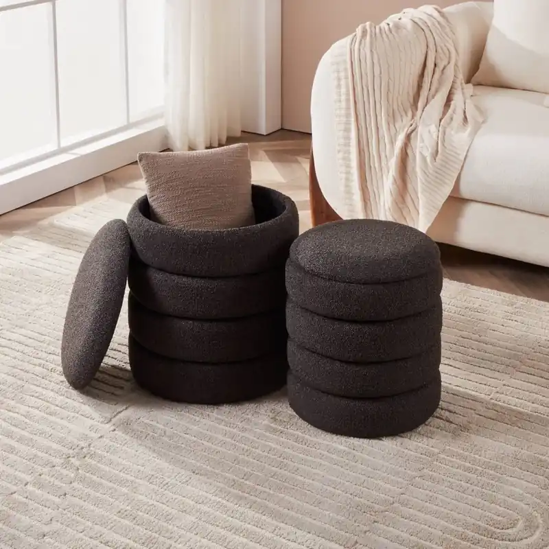 Eglo - SADA 2x Taburet pr. 33,5/40 cm černá Cenový Hit