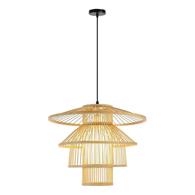 Dokud Zásoby Vydrží Lustr na lanku PINCHOS 1xE27/40W/230V pr. 50 cm bambus
