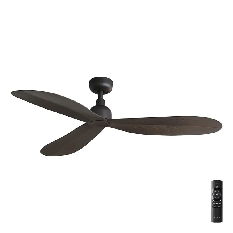 FARO 34301 - Stropní ventilátor PALMA hnědá pr. 129 cm IP44 + dálkové ovládání Poslední Šance