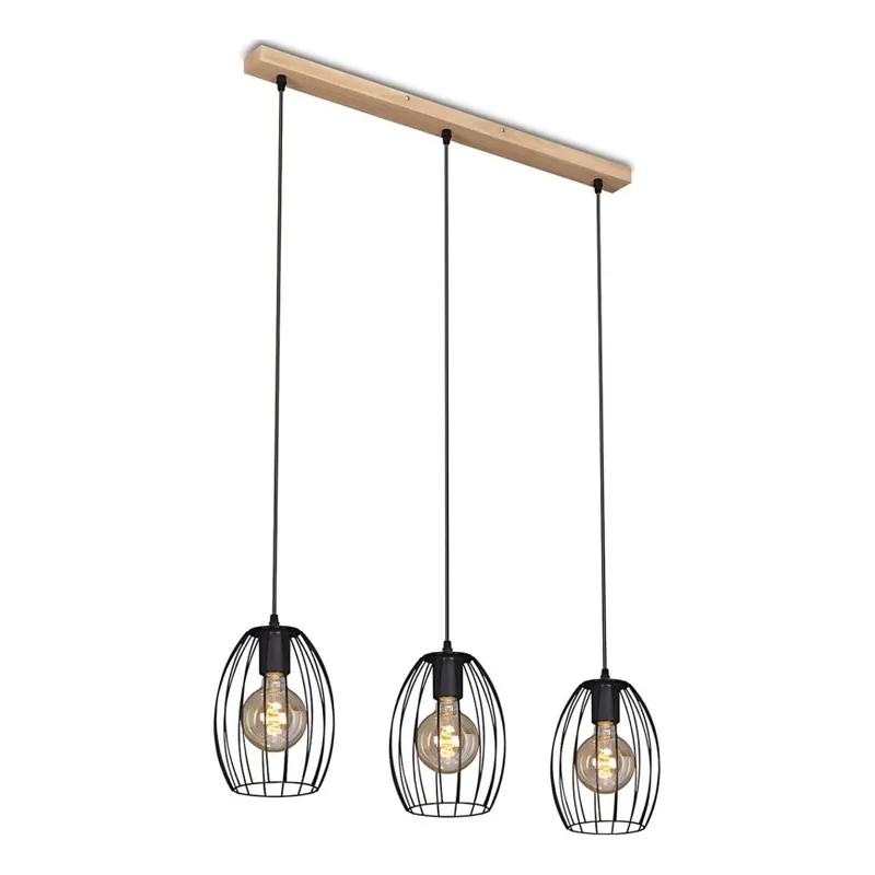 Brilo - Lustr na lanku WAKTU 3xE27/60W/230V kaučukovník Poslední Šance