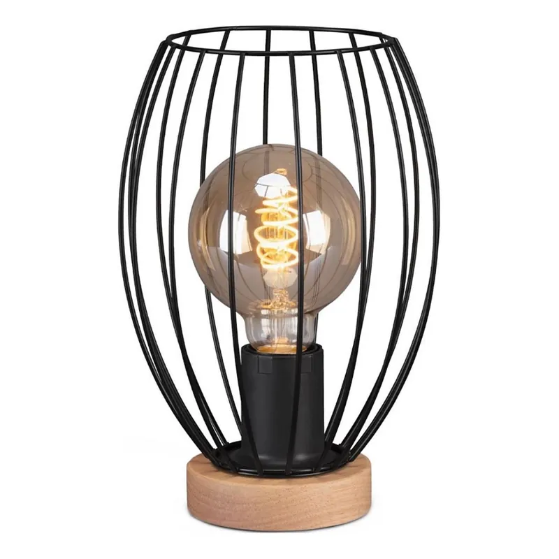 Cenový Hit Brilo - Stolní lampa WAKTU 1xE27/25W/230V kaučukovník