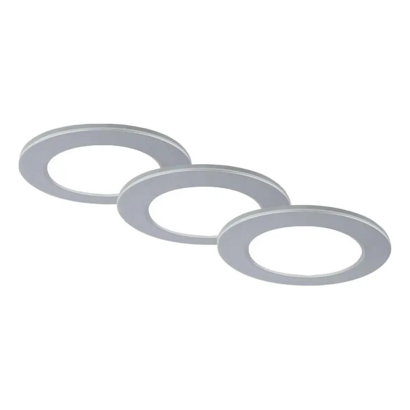 Odeslání Ihned Brilo - SADA 3x LED Koupelnové podhledové svítidlo LED/4W/230V IP44 3000/4000K stříbrná
