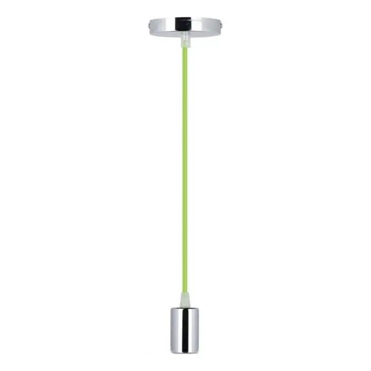 Napájecí kabel 1xE27/60W/230V zelená/lesklý chrom Ihned K Objednání