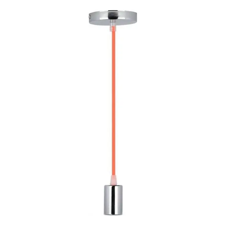 Hit Sezóny Napájecí kabel 1xE27/60W/230V oranžová/lesklý chrom