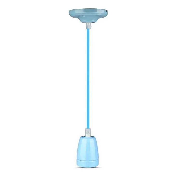 Napájecí kabel 1xE27/60W/230V modrá/porcelán Nová Kolekce