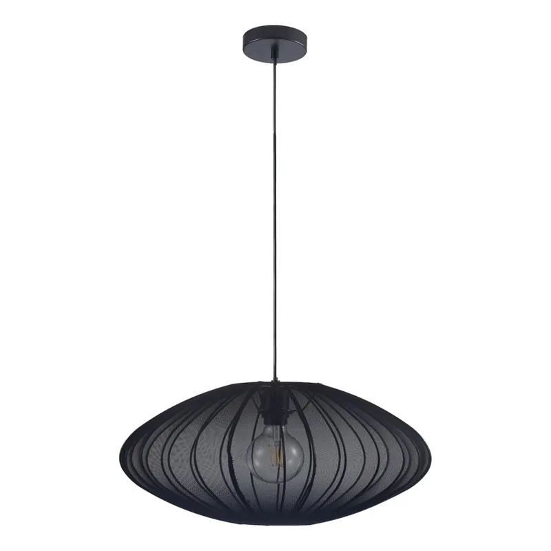 Pouze Dnes Lustr na lanku KINU 1xE27/20W/230V pr. 50 cm černá