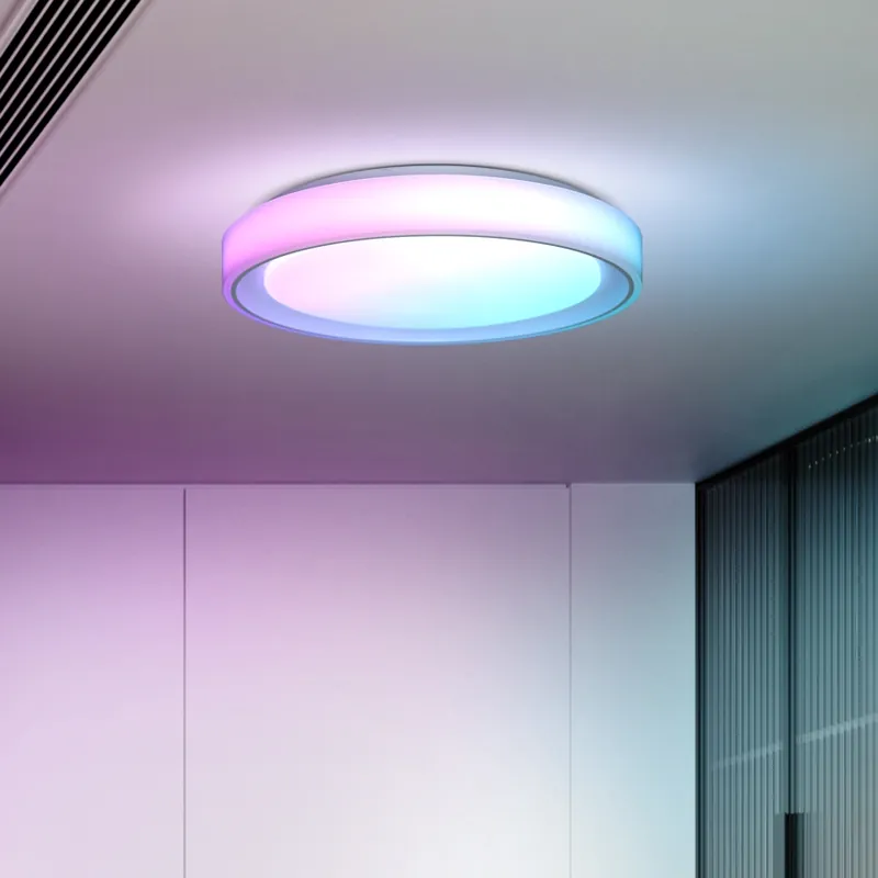 LED RGB Stmívatelné stropní svítidlo FLOCO LED/30W/230V 3000-6500K + RGB/6W pr. 40cm + dálkové ovládání Rychlé Dodání