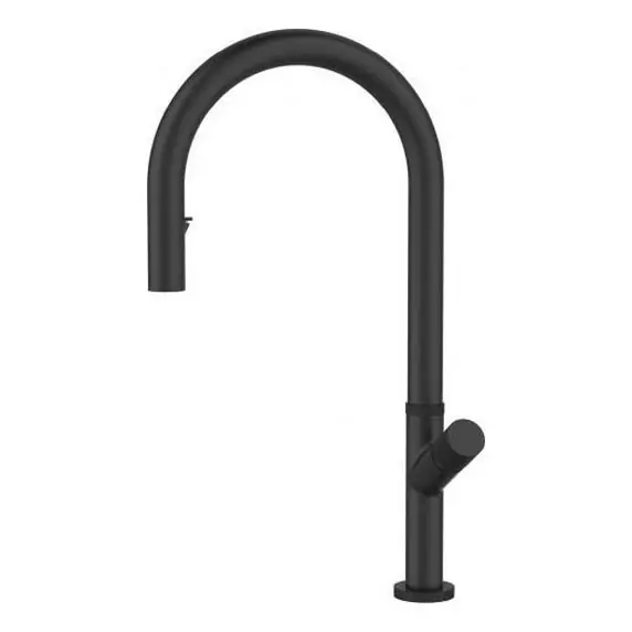 ALVEUS 1150908 - Dřezová baterie s vytahovací sprškou SWAN 44,9 cm černá Horká Nabídka