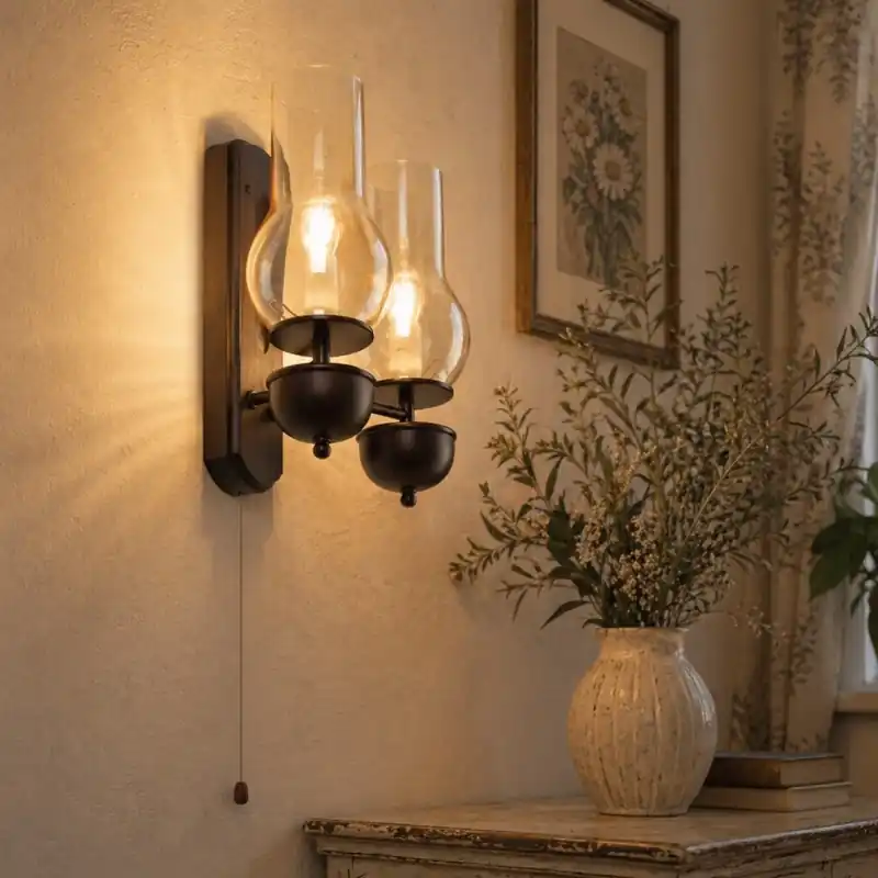 Akční Cena Brilagi - LED Nástěnné svítidlo COTTAGE 2xE14/40W/230V buk/hnědá