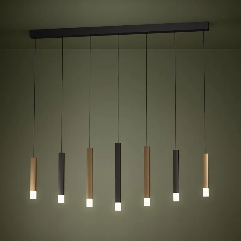 Výhodná Nabídka Eglo - LED Stmívatelný lustr na lanku 7xLED/3,1W/230V 3000K antracit/zlatá