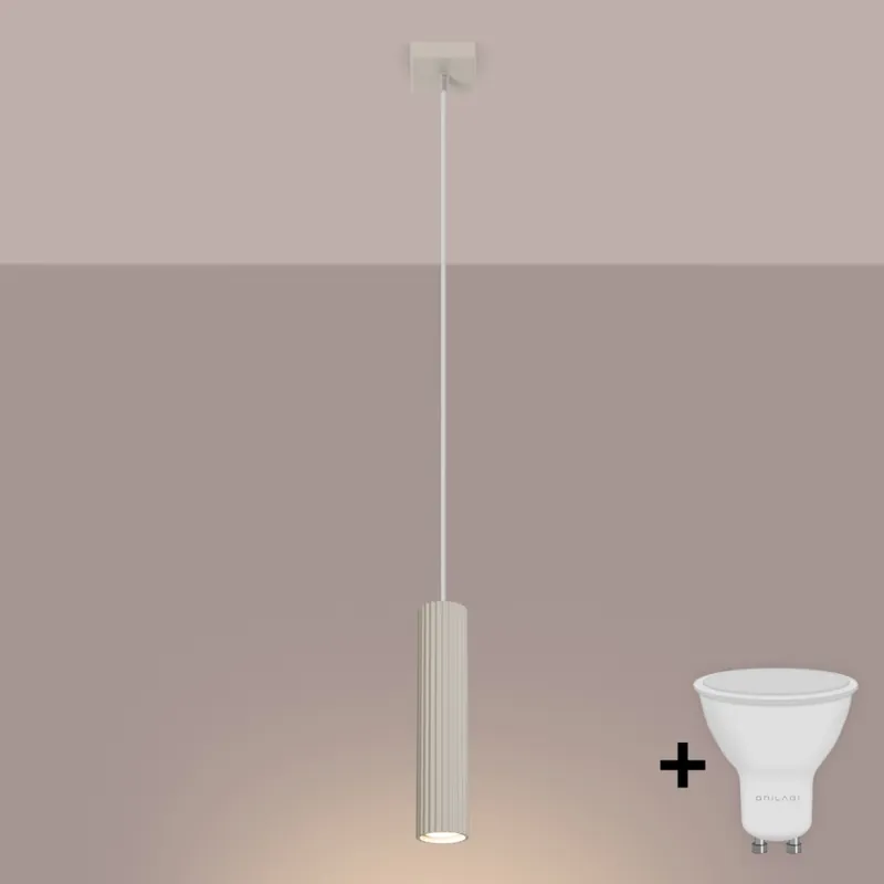 Ověřený Brilagi - LED Lustr na lanku CRESTO 1xGU10/10W/230V krémová
