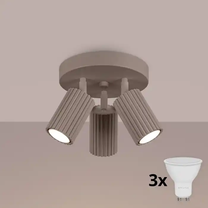 Brilagi - LED Bodové svítidlo CRESTO 3xGU10/10W/230V taupe Nízká Cena