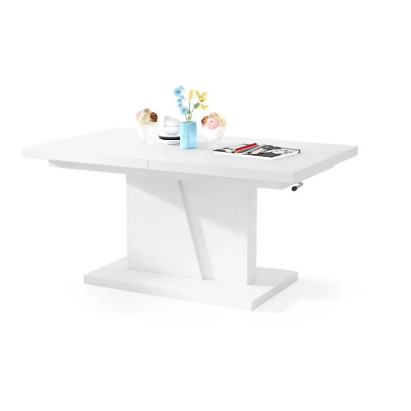 Speciální Cena Rozkládací konferenční/jídelní stůl se zvedací deskou NINO 120/150/180x70 cm bílá