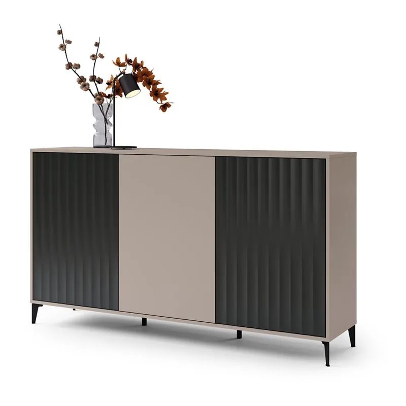 Víkendová Akce Komoda RONJA 182x102x43 cm taupe/černá