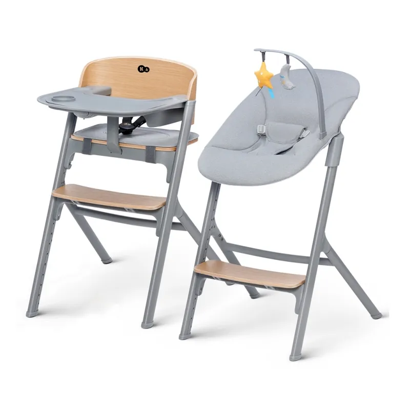 Výhodná Nabídka KINDERKRAFT SELECT - Dětská jídelní židle 3v1 LIVY Premium dub + lehátko CALMEE