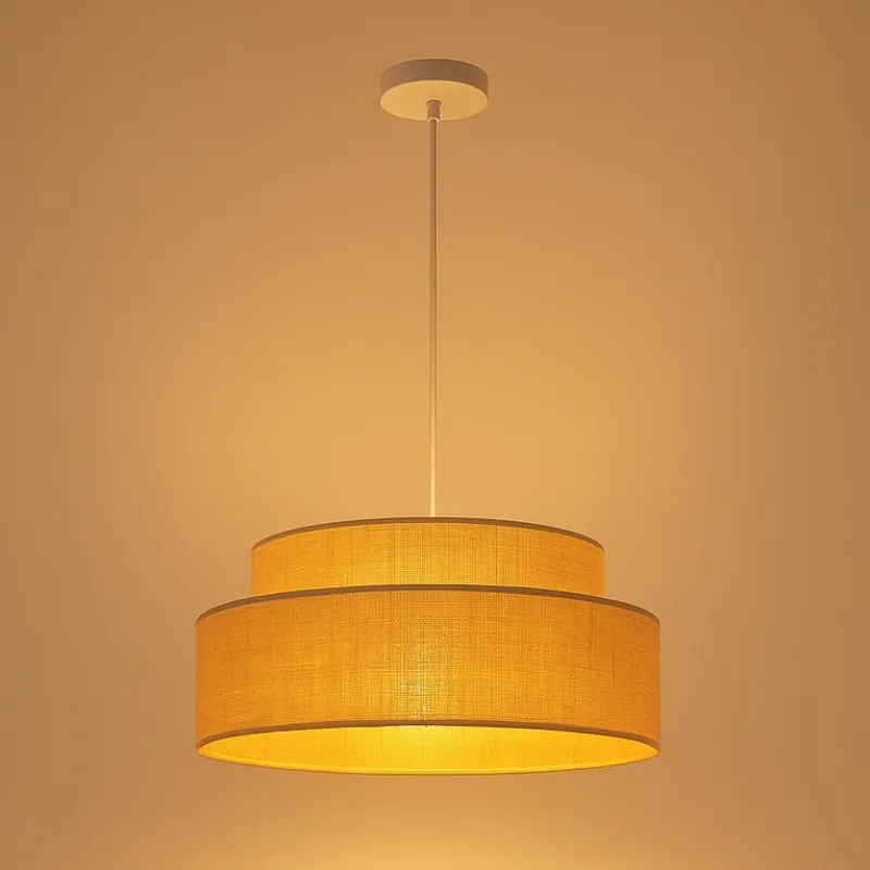 Lustr na lanku BOHO 1xE27/60W/230V pr. 40 cm béžová Originální