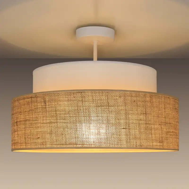 Přisazený lustr BOHO 1xE27/60W/230V pr. 40 cm bílá/béžová Top Prodej