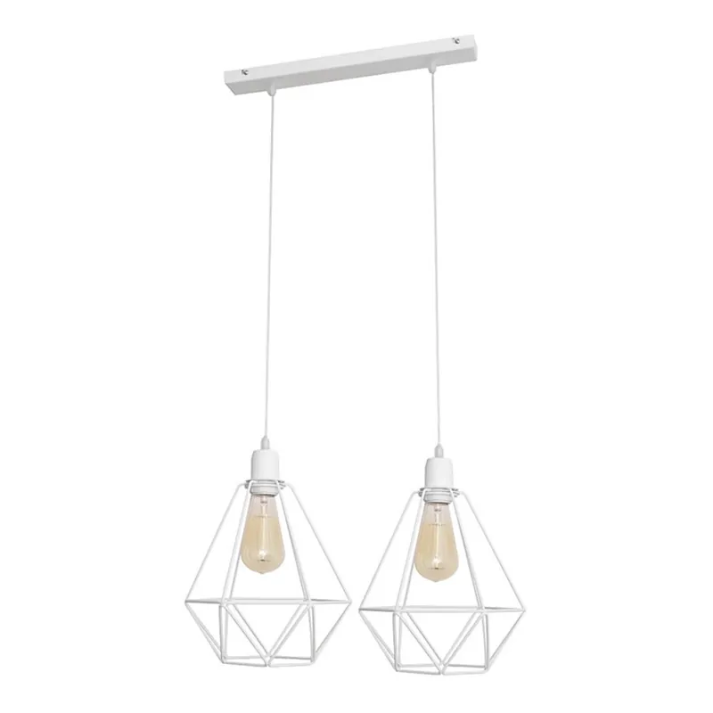 Lustr KARO 2xE27/15W/230V bílá Značkový